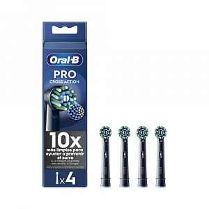 Oral-B CrossAction Pro Black náhradní hlavice 4 ks