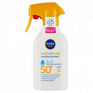 Nivea SUN Dětský sprej na opalování Sensitive OF50+ 270 ml