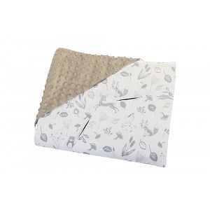 Bomimi Zavinovací deka do autosedačky lesní zvířátka, šedá