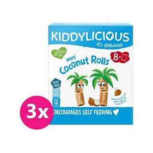 KIDDYLICIOUS Mini kokosové trubičky 3 x 12g