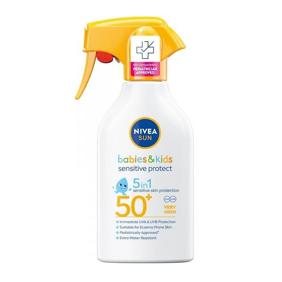 Nivea SUN Dětský sprej na opalování Sensitive OF50+ 270 ml