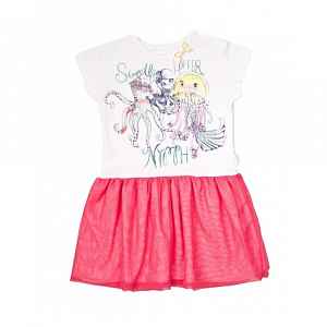 Nicol Dětské šaty , Mořská víla - červeno/bílé, vel. 116