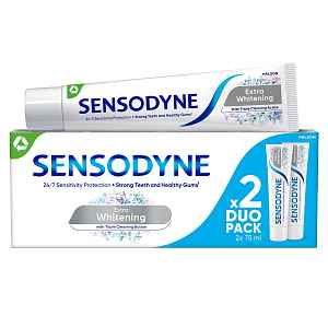 Sensodyne Extra Whitening zubní pasta s fluoridem 2 x 75 ml