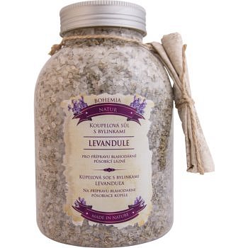 Bohemia Gifts & Cosmetics Bohemia Natur uklidňující koupelová sůl s bylinkami s levandulí  1200 g