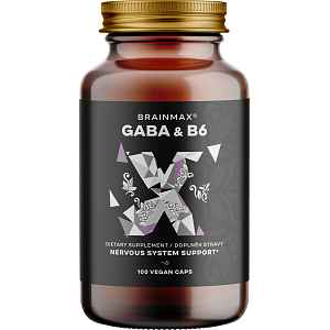 BrainMax GABA & B6, 700 mg, 100 rostlinných kapslí
