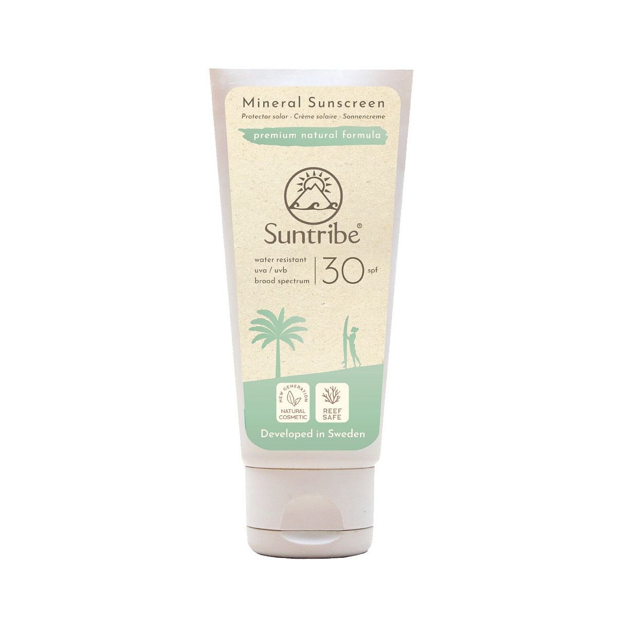 Suntribe Přírodní opalovací minerální krém pro tělo a obličej SPF30 100 ml