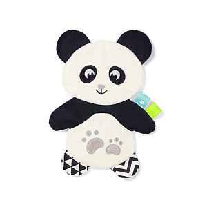 Babyono Plyšová hračka/přítulníček, šustící PANDA POLLY, krémová/černá