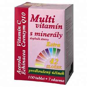 MedPharma Multivitamín s minerály+extra C tablety 107