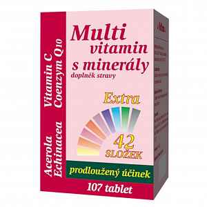 MedPharma Multivitamín s minerály+extra C tablety 107