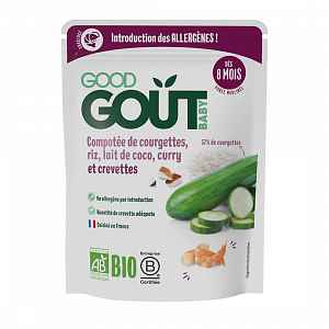 Good Gout BIO Krevety s rýží, cuketou a kokosovým mlékem 8m+ 190 g