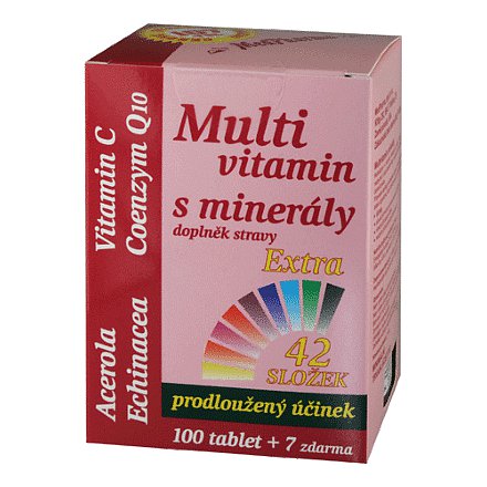 MedPharma Multivitamín s minerály+extra C tablety 107