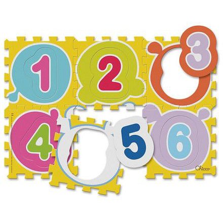 Pěnové puzzle Čísla 30x30 cm, 6 ks