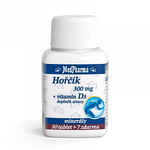 MedPharma Hořčík 300 mg+vitamín D 3 tablety 37