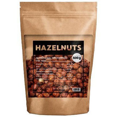 GymBeam Lieskové orechy unflavored - 500 g