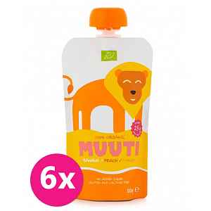 SALVEST Muuti BIO Banán broskev a mango s rýžovým proteinem 6 x 100 g