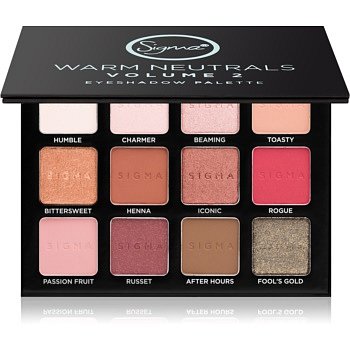 Sigma Beauty Warm Neutrals paleta očních stínů  13,23 g