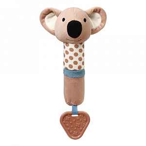 Babyono Plyšová hračka s pískátkem a kousátkem Koala Charlie, béžová
