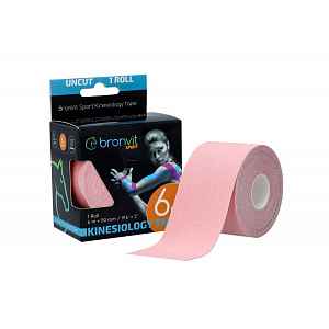 BronVit Sport Kinesio Tape classic 5 cm x 6 m tejpovací páska světle růžová