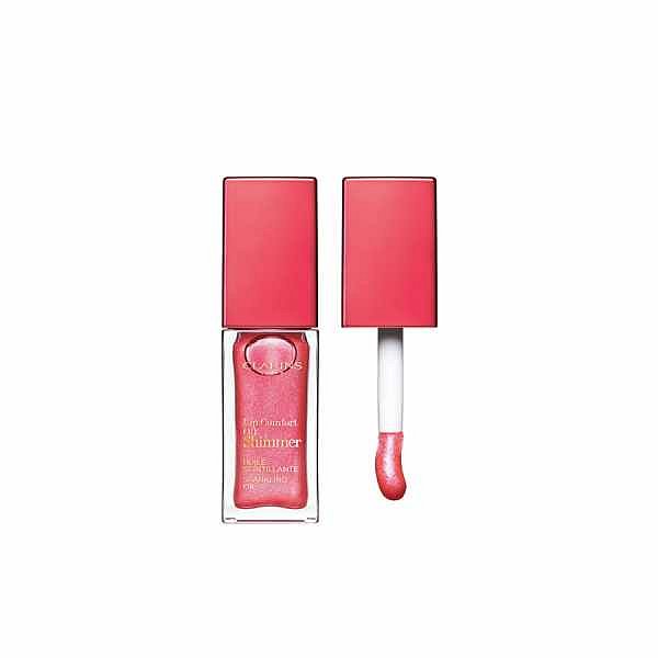 Clarins Lip Comfort Oil Shimmer olej na rty s vícerozměrným leskem  04 - Intense Pink Lady