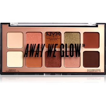 NYX Professional Makeup Away We Glow paletka očních stínů odstín 02 Hooked On Glow 10 g