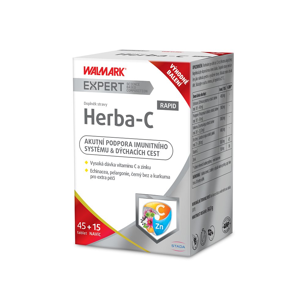 WALMARK Herba-C Rapid 45 + 15 tablet NAVÍC