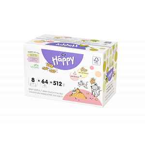 Bella Happy ubrousky ovesné proteiny & panthenol 8 x 64 ks