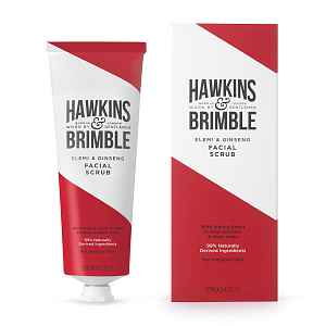 Hawkins & Brimble Natural Grooming Elemi & Ginseng pleťový peeling před holením  125 ml
