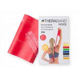 Thera-Band Posilovací guma 2m červená střed.silná