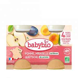 BABYBIO Mirabelky jablko 2x130 g