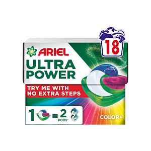 Ariel Ultra Power Pods Color+ kapsle na praní 18 ks