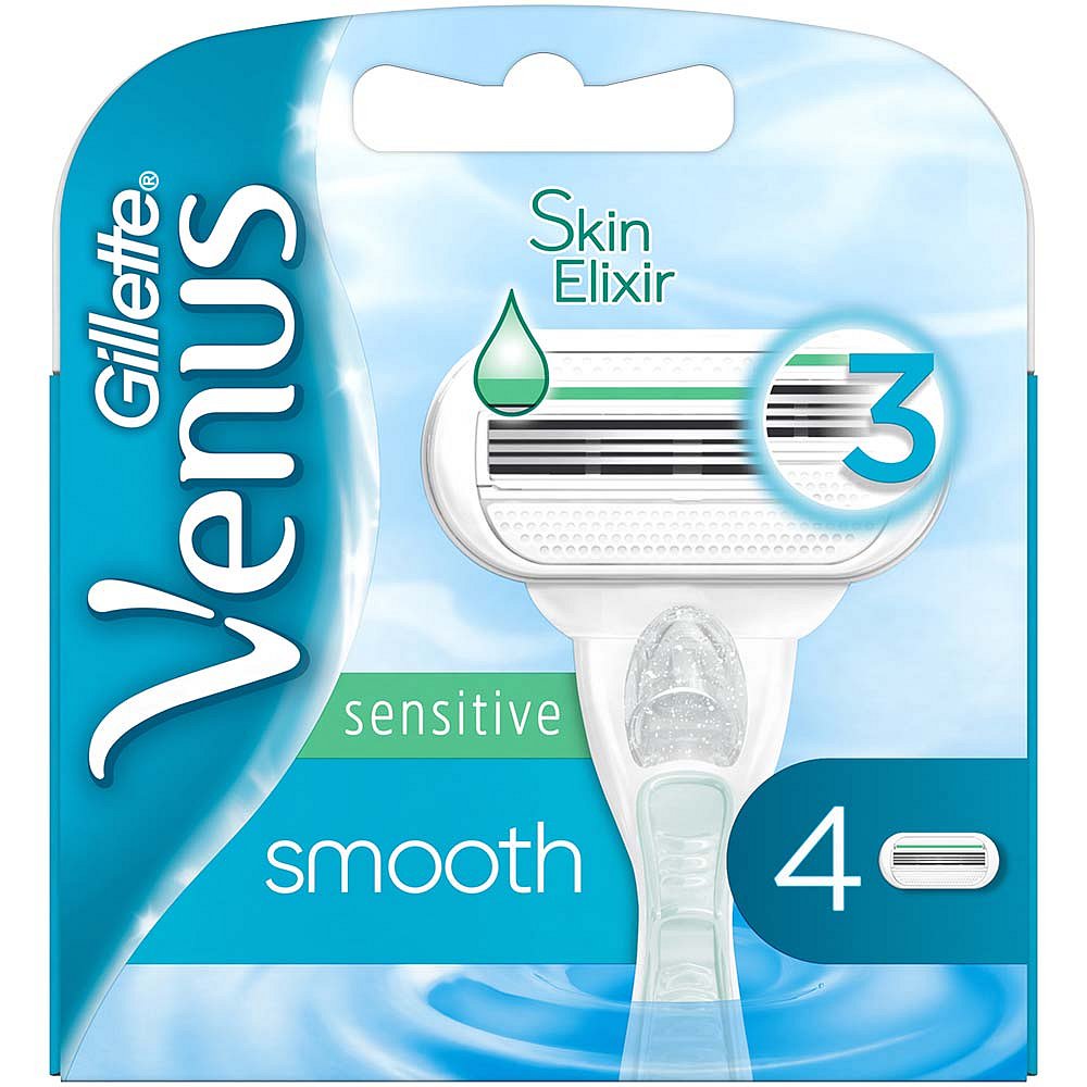 GILLETTE VENUS Sensitive Smooth náhradní holicí hlavice 4 ks