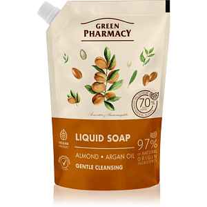 Green Pharmacy Almond & Argan Oil tekuté mýdlo na ruce – náhradní náplň 460 ml