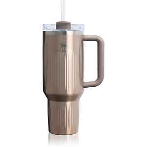 Stanley Quencher H2.O Fluted Tumbler nerezový tumbler s brčkem velký Pale Gold Shine 1 ks