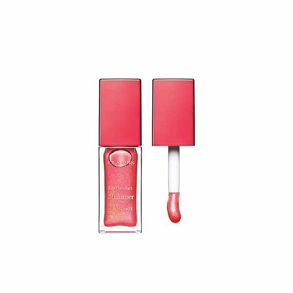Clarins Lip Comfort Oil Shimmer olej na rty s vícerozměrným leskem  06 - Pop Coral