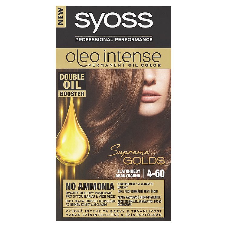 Syoss Oleo Intense barva na vlasy Zlatohnědý 4-60