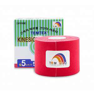 Tejp. TEMTEX kinesio tape červená 5cmx5m