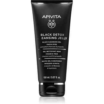 Apivita Cleansing Propolis & Activated Carbon čisticí gel s aktivním uhlím na obličej a oči 150 ml
