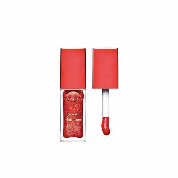 Clarins Lip Comfort Oil Shimmer olej na rty s vícerozměrným leskem  07 - Red Hot