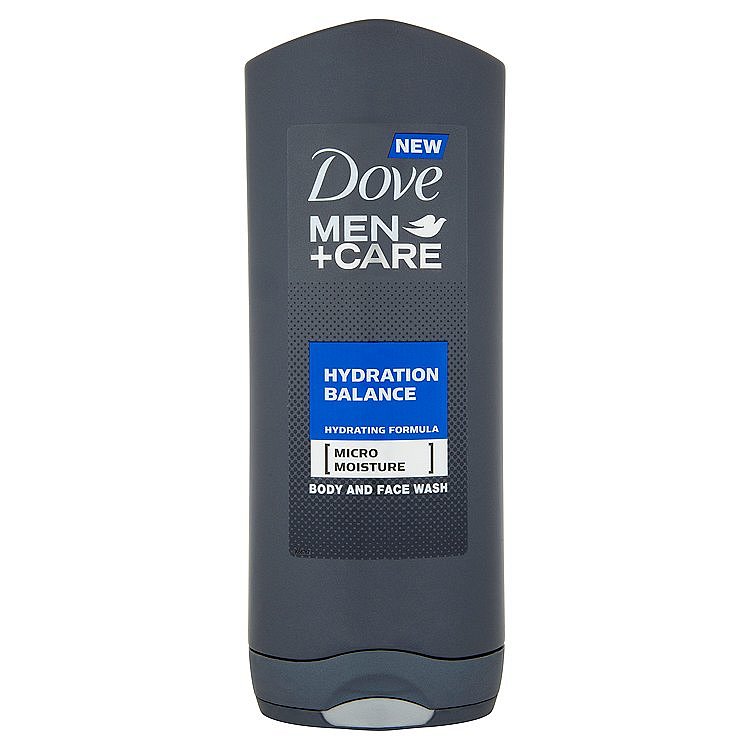 Dove Men+Care Hydration Balance sprchový gel na tělo a obličej pro muže 400 ml