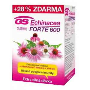 GS Echinacea FORTE 600 tablety 70 + 20