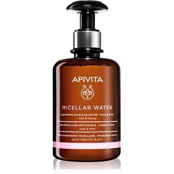 Apivita Cleansing Rose & Honey micelární voda na obličej a oči 300 ml