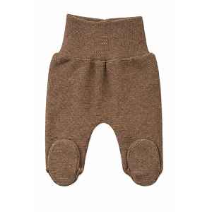 Baby Nellys Pletené kojenecké polodupačky Hand Made, Baby Nellys, hnědé, vel. 68