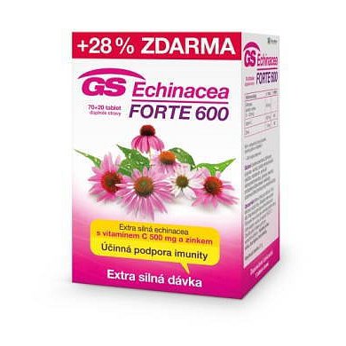 GS Echinacea FORTE 600 tablety 70 + 20