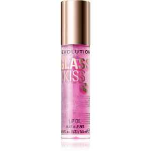 Revolution Glass Kiss třpytivý olej na rty odstín Enchanted Purple 5.5 ml