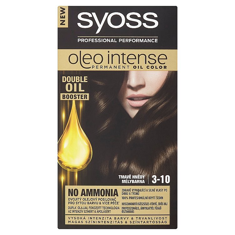 Syoss Oleo Intense barva na vlasy Tmavě hnědý 3-10