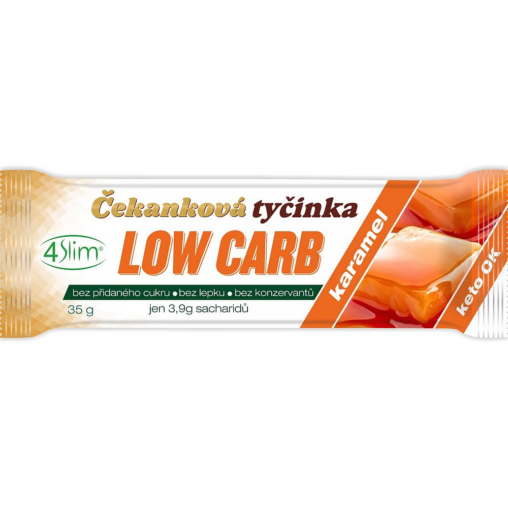 4SLIM Čekanková tyčinka Low Carb karamel 35 g