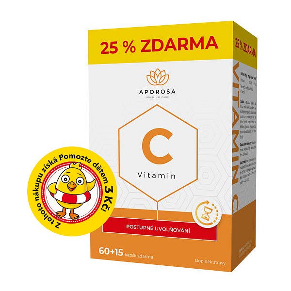 APOROSA Vitamin C 700mg s postupným uvolňování 75 kapslí