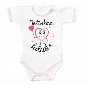 Baby Nellys Body krátký rukáv s vtipným textem  Tatínkova holčička vel.  80