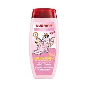 Dětský sprchový gel a šampon s kondicionérem 3v1 Subrina Queeny - 250 ml (061159) + dárek zdarma