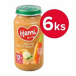 Hami Zelenina s telecím masem 12m+ 6x250 g